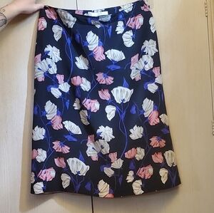 ~Prada~ Silk Floral Skirt